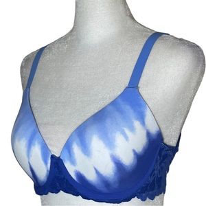 NWT No Boundaries Microfiber Tie Dye & Lace Underwire Bra 34DD